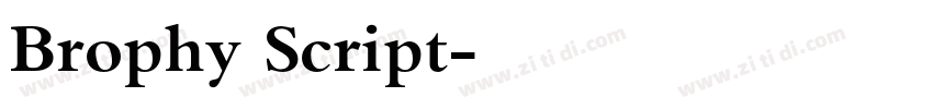 Brophy Script字体转换 Brophy Script字体转换